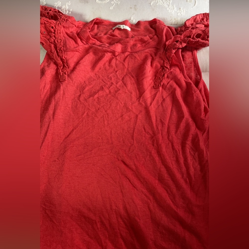 Coral blouse